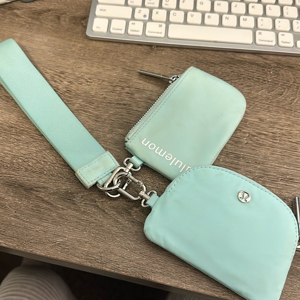 Lulu wristlet wallet dual pouch